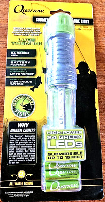 Quarrow Submersible Fishing Lure Light, 24 Green LEDs, Batteries Included