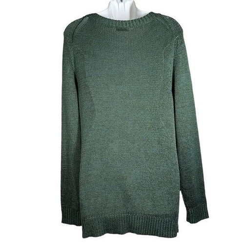 Dries Van Noten Womens Italian Yarn Linen Blend Jumper Size M Green Sweater Luxe - Picture 7 of 9