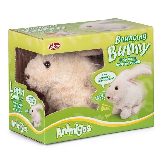 TOBAR BOUNCING BUNNY - 28776 CUTE FURRY HOPPING BUNNY PLUSH REQUIRES BATTERIES TOBAR BOUNCING BUNNY - 28776 CUTE FURRY HOPPING BUNNY PLUSH REQUIRES BATTERIES