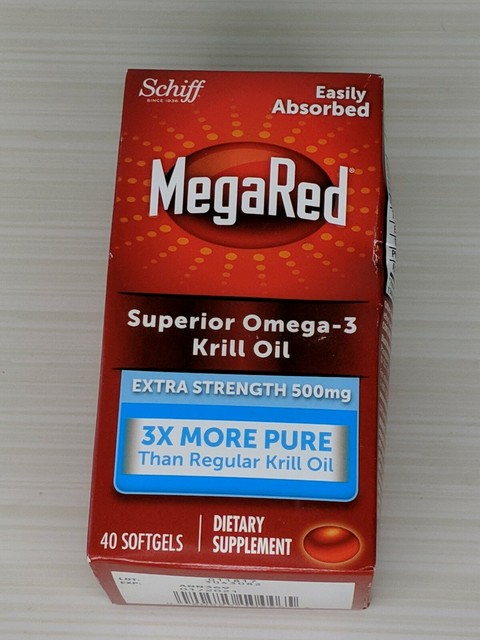 MegaRed 500mg Extra Strength Omega-3 Krill Oil 40 Count for sale online ...