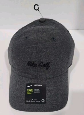 Nike Golf Cap Heritage86 Gray Denim Unisex Adjustable Hat NEW BV8228-010 SAMPLE
