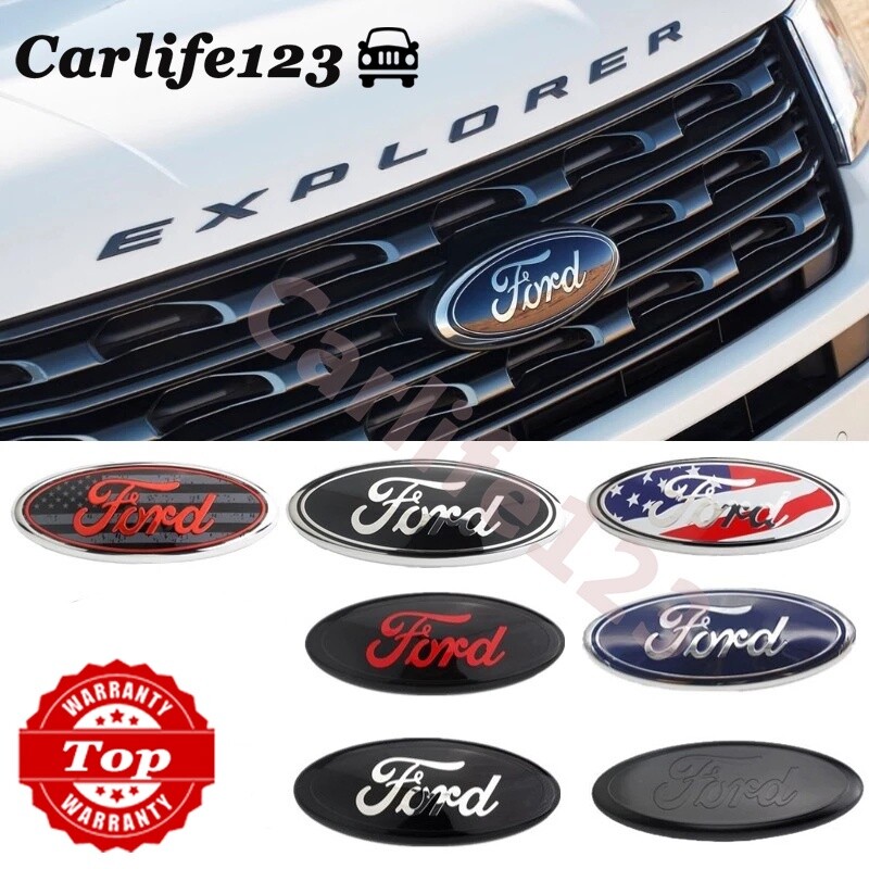 9 & 7 Inch Car Front Grille Hood Emblem Badge Trunk Tailgate Sticker For ford