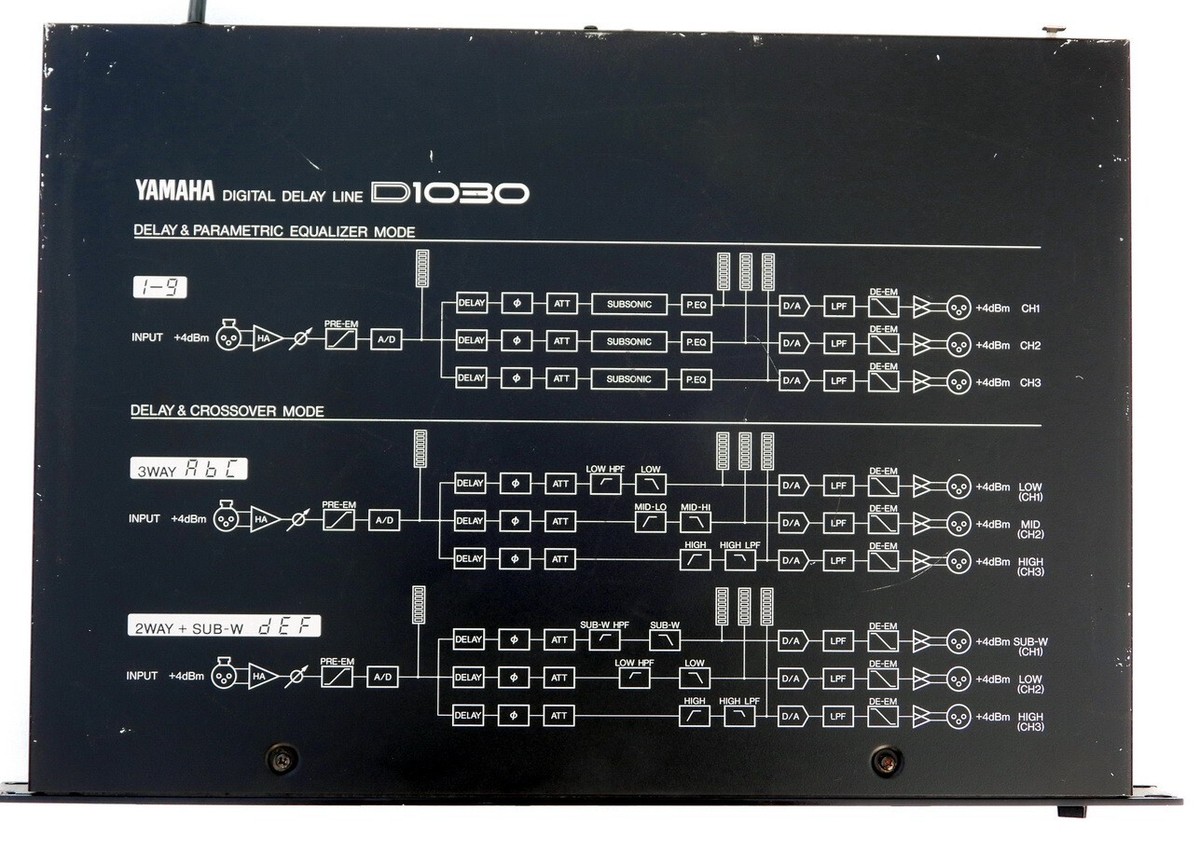 YAMAHA MODEL D1030 PROFESSIONAL MUSIC SYSTEM DIGITAL DELAY LINE