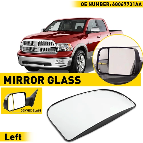 For Dodge Ram 1500 3500 2500 2010-2020 Tow Mirror Spotter lower Glass Left Side