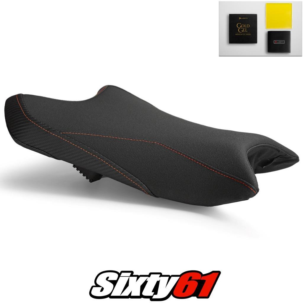 Kawasaki Ninja ZX6R Seat Cover and Gel 2019-2026 Black Orange