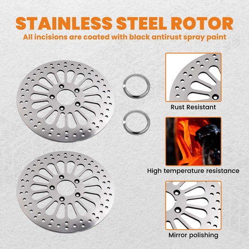 2 Pcs 11.5'' Front Brake Rotors Disk for Harley-Davidson for Touring 2000-2007 - Picture 5 of 14