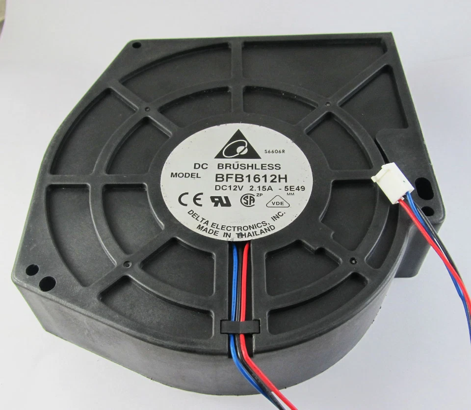 Delta BFB1612 159mm x 165mm x 40mm DC 12V 2.15A Blower Fan 3-pin 2510 Connector - Image 3 of 4