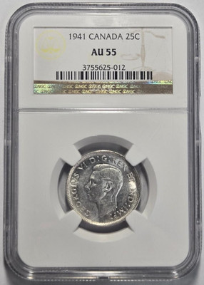 1941年～1945年　ワシントン　25セント銀貨　6枚セット Original Vintage US Silver 6 Coin Set of Historic Circulating