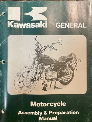 Original Factory Kawasaki Motorrad Montage- & Vorbereitungsanleitung 1993 Modelle 