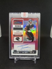 Bijan Robinson FOTL Red SSP On Card Auto Rookie Ticket #103 - 2023 Panini