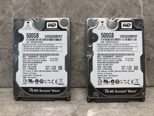 Lot of 2 Western Digital Black HDD 500GB WD5000LPLX/WD5000BPKT 2.5 HDD