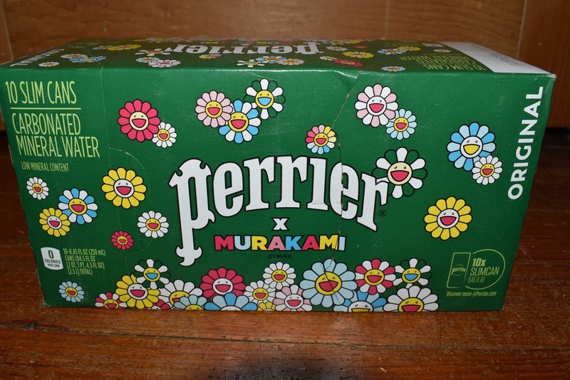 Perrier x Murakami Sparkling Mineral Water, 10 Slim Cans (250 mL)
