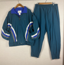 Vtg 90s Tracksuit Mens Large SET Full Zip Jacket Pants Blokecore Streetwear