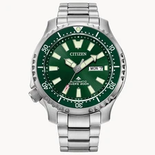 Citizen Men's Promaster Dive Automatic Green Dial Watch - NY0151-59X NEW