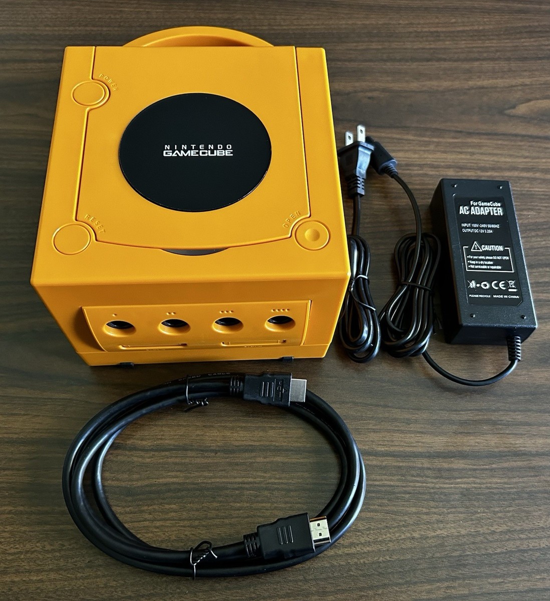 Nintendo GameCube Console ORANGE - HDMI Pluto Llx 1-4 controller
