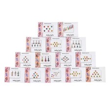 12 Combo Bindi Packs All in One - Multicolored Face Jewels Bindi Stickers Ind...