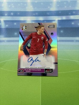 2023 Topps Finest Road to UEFA Euro 2024 Auto Ola Brynhildsen Norway
