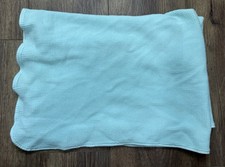 Carters Teal Blue Cotton Waffle Weave Thermal Baby Receiving Blanket 30x40"