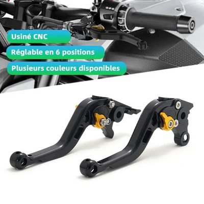 Paire Leviers de frein et embrayage CNC pour YAMAHA MT09 MT07 MT-09 MT-07 700 - Photo 1/4