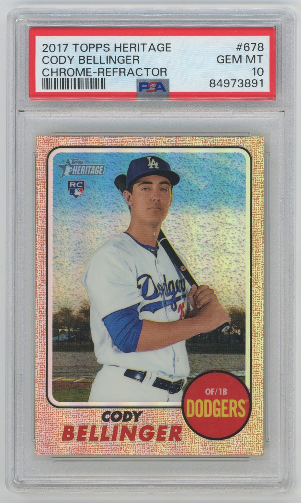 2017 Topps Heritage Chrome Refractor 678 Cody Bellinger (337/568) PSA 10 712450