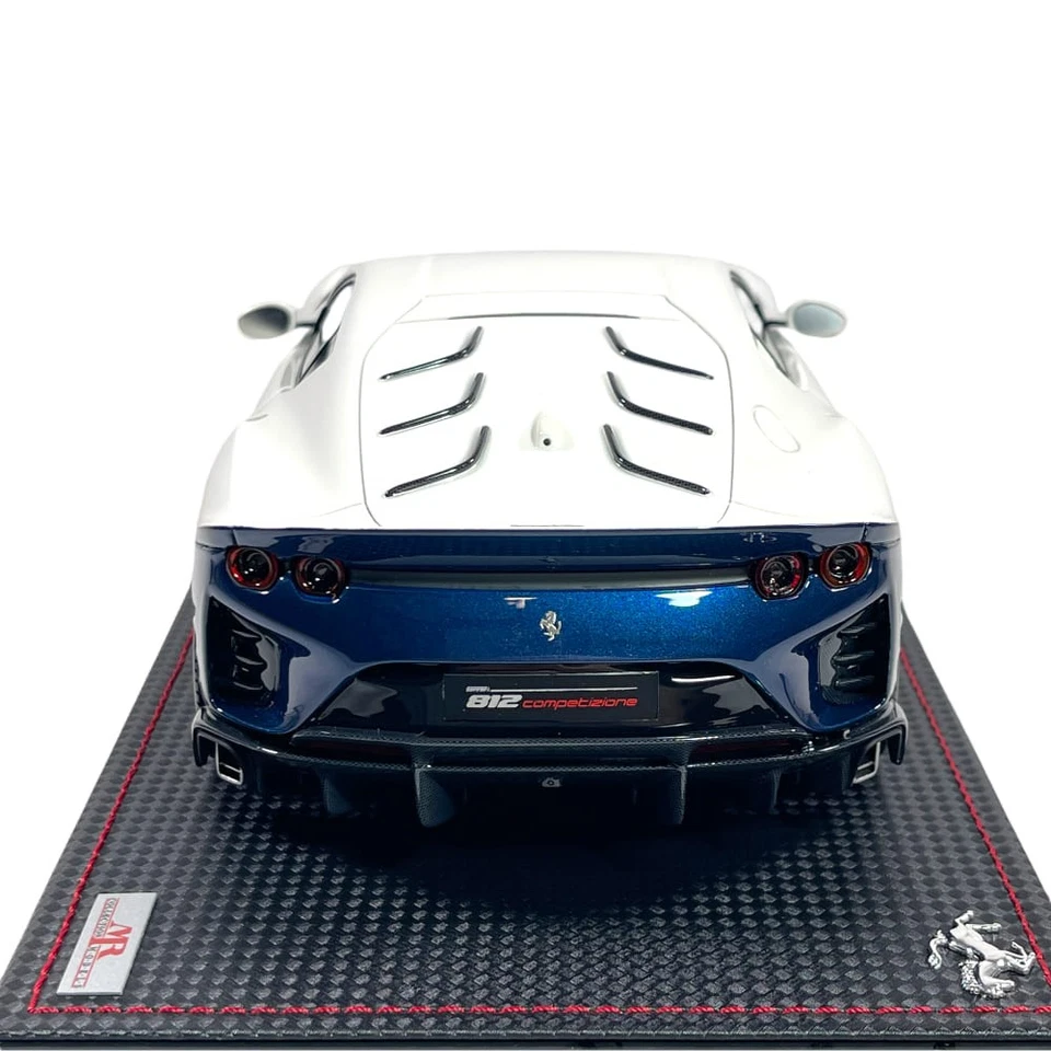 Modellino Auto MR Models 1/18 Ferrari 812 Competizione #7 Bianco Italia Blu N... - Immagine 4 di 4