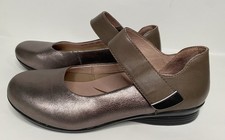 Dansko Audrey Gold Mary Jane Metallic Leather Comfort Shoes Women 37/6.5-7