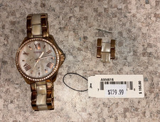 Fossil Women's Rose Gold/White Quartz Chronograph Bracelet Watch 38mm 3 ATM