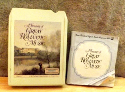ONE 8 TRACK TAPE CASSETTE TREASURY OF GREAT ROMANTIC MUSIC #3 WITH INFO BOOKLET