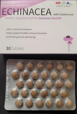 ECHINACEA WITH GOLDENSEAL IMMUNE, FUNCTION WELL BEING, HELPS NATURAL RESISTANCE.