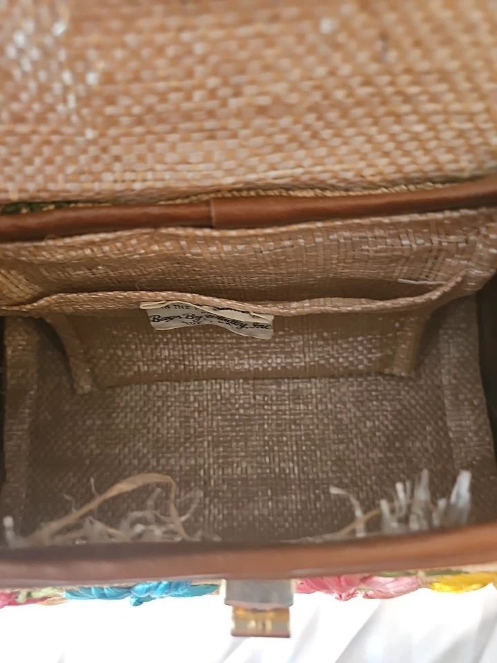 复古 60 年代 猴子 Pod & Straw 手提包 夏威夷/菲律宾 脆弱但美丽 — 第 3/4 张图片