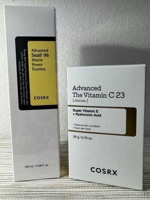 2 Pc Set COSRX Snail 96 Mucin Power Essence 100ml + Advanced Vitamin C23 SEALED