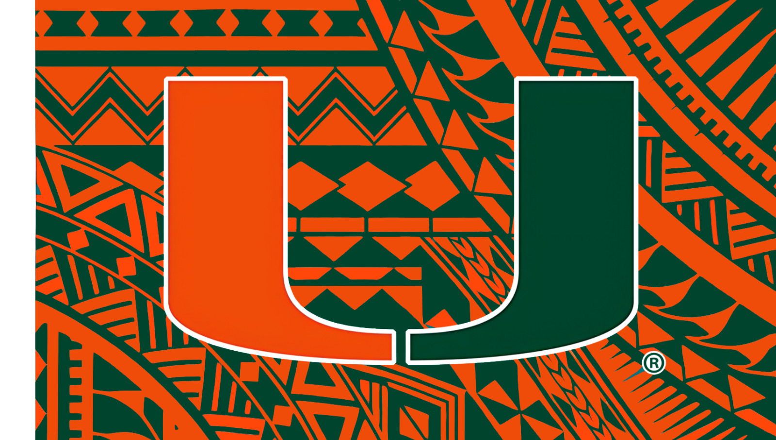 Miami Hurricanes Green & Orange Background Team Logo Flag 3x5 FT Good Banner