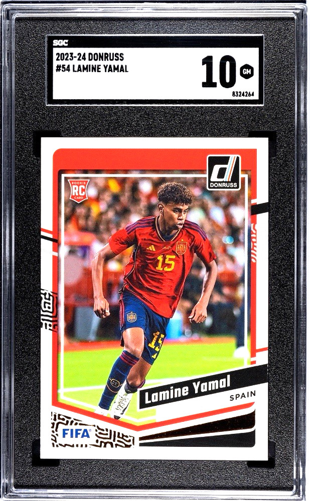 Lamine Yamal 2023-24 Donruss #54 Rookie Card Spain SGC 10 GM