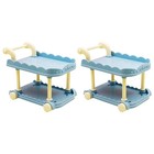 2 Pcs Mini Dining Truck Toys Child Craft Decors Miniature Dinning Car