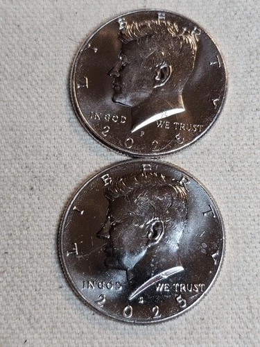 Uncirculated 2025 P & D Kennedy Half Dollar Set