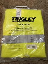 Tingley Comfort-Brite Flame Resistant Hi-Vis Safety Rain Jacket Lime 2XL - NEW