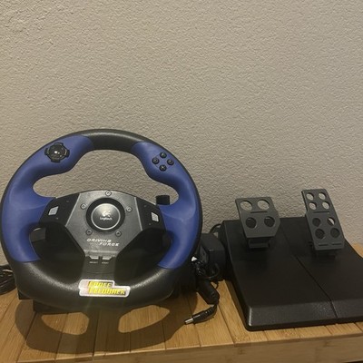 Logitech Driving Force Feedback Racing Steering Wheel & Pedals - PS2 - Complete