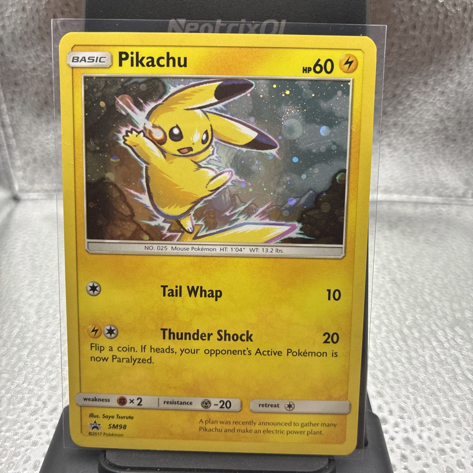 Perfect Swirl!! Pikachu Cosmos Holo SM98 Black Star Promo 2017 Pokémon Card