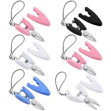 6 Pcs Tiny Scissors with Cover for Travel TSA Approved Mini Small Compact Yar...