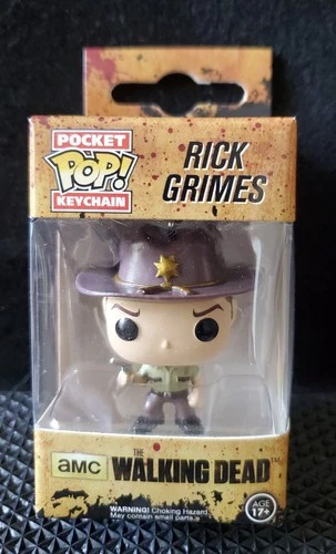 AMC The Walking Dead Funko Pop! Rick Grimes Pocket Keychain New