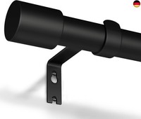 Gardinenstange Schwarz 76-228 Cm Vorhangstange Ausziehbar 19 Mm Durchmesser FüR