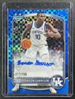 BRANDON GARRISON 2025-26 BOWMAN CHROME PROSPECT AUTO BLUE X-FRACTOR 77/150