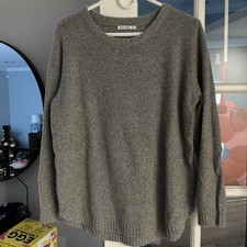 Mint Pink Clover Light Grey Pullover Sweater Size XL