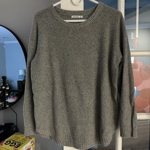 Mint Pink Clover Light Grey Pullover Sweater Size XL