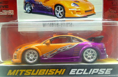 JADA Toys 2003 IMPORT RACER! MITSUBISHI ECLIPSE Orange/Purple