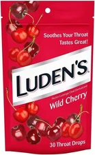 Luden's Throat Drops Wild Cherry 30 Drops 3 PACK