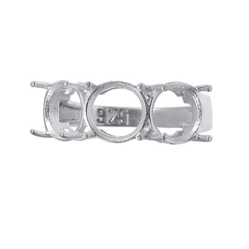 925 Sterling Silver Semi Mount Ring Setting 6mm 7mm 8mm 9mm Round Ring Blanks - Picture 2 of 4