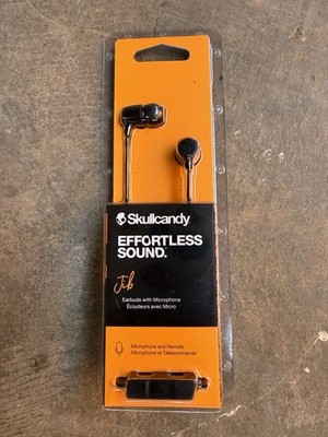 Skullcandy Jib Bluetooth In-Ear Earbuds Mic Remote Replaceable Tips Black