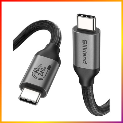 USB4 Thunderbolt 4 Kabel 2M 40Gbps 240W PD3.1 8K@60Hz 4K@144Hz