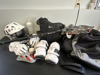 lacrosse Gear Lot Carbon Pro ECD  epoch Integra gloves Elbow Nike Chest Pads